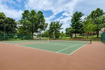 Lighted tennis courts